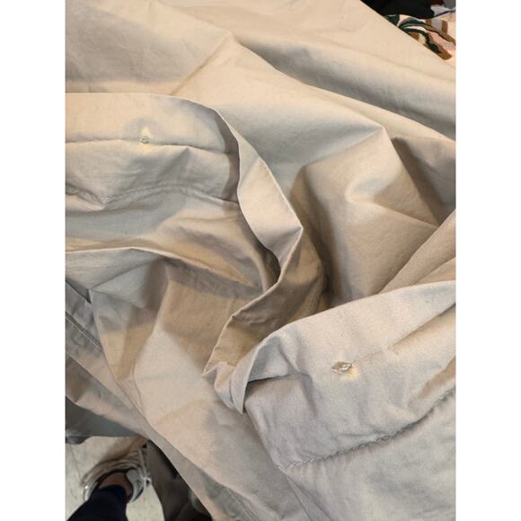 Coyuchi Lt Gray King Duvet Cover Organic Cotton Crinkled Percale Cooling Bedding - Picture 3 of 10